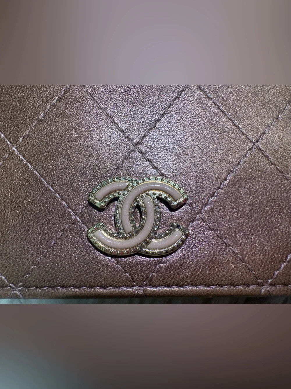 Pink Chanel Wallet on a Chain